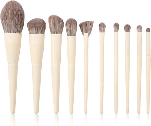 10Pcs Soft Fluffy Makeup Brushes Set Kit For Foundation Eye Shadow Concealer Blush Brush Skin Friendly Makeup Tools Ideal For Makeup