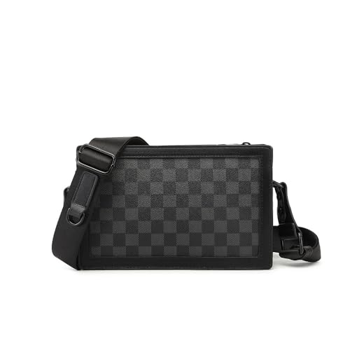 ZEKAROUL Men's Retro Backpack, Simple and Stylish Large Capacity Crossbody Bag for Travel and Business Trips Black