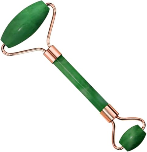 Facial Tools & Face Roller for Wrinkless Natural Skincare Tool Jade Roller for Face (Green), Mint Green Tea Jade Crystal Facial Roller
