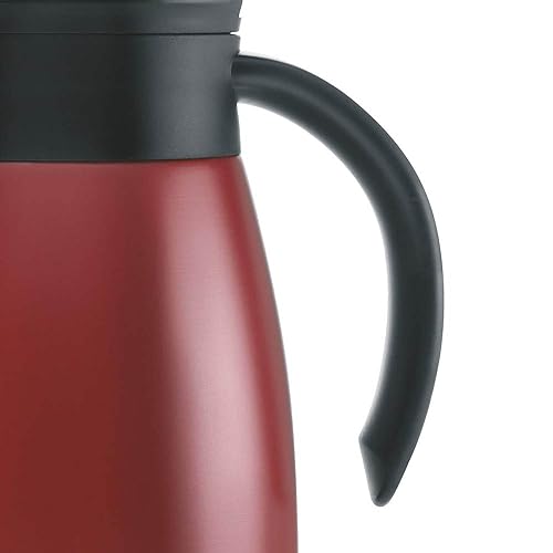 BOROSIL VACUUM INSULATED STAINLESS STEEL TEAPOT | TEA POT | THERMAL FLASK | THERMOS | CARAFE | JUG | COFFEE POT | FOR WATER, COFFEE, TEA | RED 1 LITER