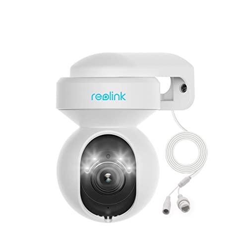 Reolink 5MP E1 Outdoor PTZ Out Door WiFi Security Camera with Motion Spotlights, Auto Tracking, 2.4 / 5GHz Wi-Fi Home Surveillance Cam, Color Night Vision, 3X Optical Zoom, Human/Vehicle Alerts