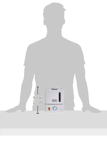 BLACK+DECKER Air Humidifier, 3L, Compact Ultrasonic, High Mist Output, Adjustable Mist Intensity, Water Impurity Filter, Direction-Adjustable Nozzle, Fragrance Compartment, White - HM3000-B5