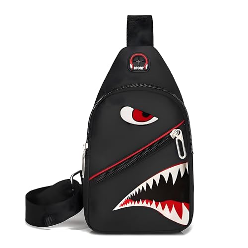 WRLDMCWLQ Shoulder Bag Sling Bag Men Small Bag Crossbody Bag Casual Bag Chest Bag For Travel Sports Running Hiking, Black, 11 * 7.8 * 4inch
