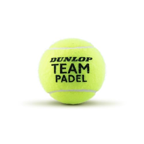 Dunlop Team Padel Padel Balls for Leisure and Training Games (Pack of 3)