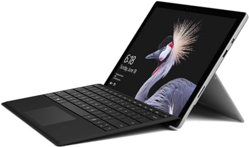 MICR0SOFT Surface Pro 5 | 8GB Ram, 256GB SSD, Intel i5 | 12.2 inches Touchscreen, 7th Generation | With Charger and Keyboard For Microsoft Surface Tablet (Renewed)