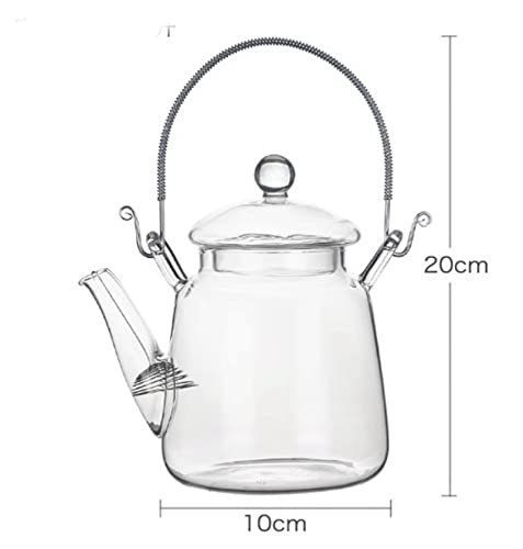 XZEIT Teapot, High Borosilicate Glass Herbal Teapot Household Teapot Large-capacity Living Room Teapot
