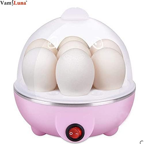 SEEMI Electric Egg Cooker, Omelet, Scrambled, Soft, Medium, Hard-Boiled Boiler Cooker with Auto Shut-Off and Buzzer. White/PINK