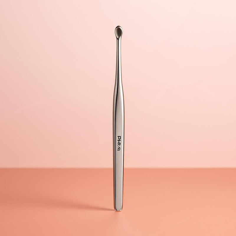 Fitto Stainless Steel Ear Pick 9cm - Reusable Ear Cleaner Earwax Removal Spoon Curette for Safe Ear Hygiene