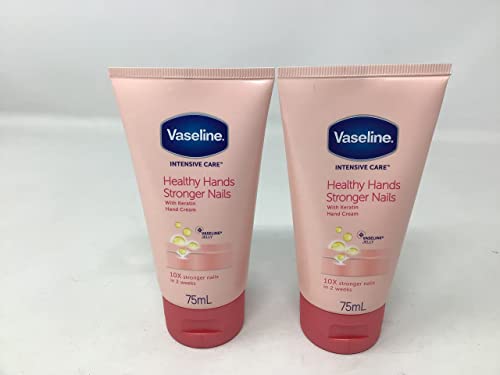 Vaseline Intensive Care Healthy Hands Stronger Nails Hand Cream (75ml, Pack of 2)