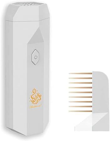 Electric Comb Bakhoor Incense Burner Arabic Aroma Diffuser Mini USB Rechargeable for Home Office & Car (Black)