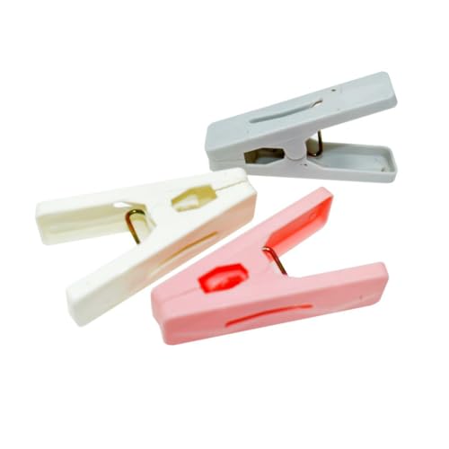 ECVV Colorful Plastic Clothespins - Heavy Duty Laundry Clothes Pins Clips Pegs, Drying Line Pegs Small Colored Clothes Pins for Outdoor, Clothesline Crafts Picture Clips Food Package Clips | 24 PIECES