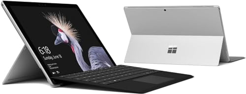 MICR0SOFT Surface Pro 5 | 8GB Ram, 256GB SSD, Intel i5 | 12.2 inches Touchscreen, 7th Generation | With Charger and Keyboard For Microsoft Surface Tablet (Renewed)