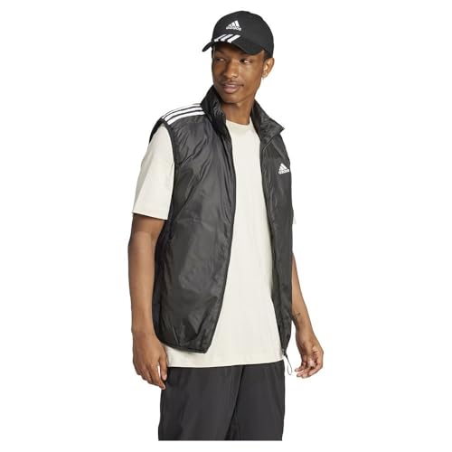 adidas Men's Essentials 3 Stripes Insulated Vest Thin Filled Jacket (pack of 1)