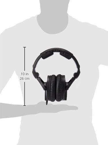 Sennheiser HD 280 PRO Closed-Back Around-Ear Collapsible Professional Studio Monitoring Headphones, for Recording & Mixing, 64 Ohms, Includes 6.3mm Stereo Jack Adaptor & 3m Coiled Cable - 0 Black