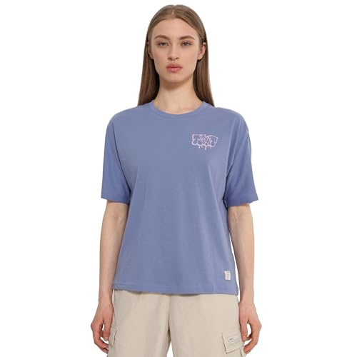 Women's T-shirt White Termit, Soft Cotton Fabric, Loose Fit, Comfortable and Stylish for Outdoor Activities and Summer Fun