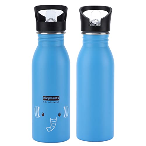 Sorandy Stainless Steel Water Bottle, Cute Cartoon Animal Pattern Water Cup for Kids, Spill Proof Water Pot with Straw Lid, Cup for Sports or Travel, Water Pot with (sucking