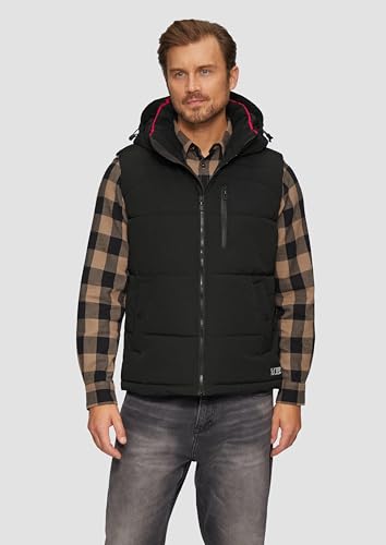 s.Oliver Men 2150478 Puffer vest with removable hood