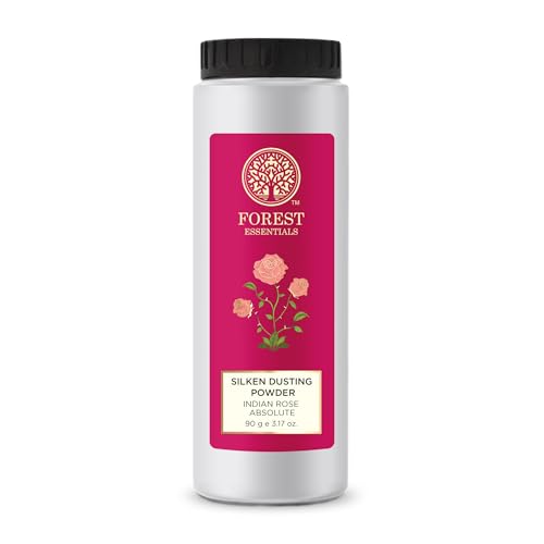 Forest Essentials Silken Dusting Powder, Indian Rose Absolute, 100g