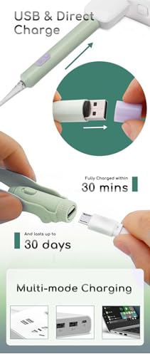 Tazweeq Ear Wax Removal Kit with 1 LED Lights, 9 Pcs Earwax Cleaner Tool with Magnifying Glass for Kids and Adults, Built-in USB Ear Wax Removal Tool with Storage Box