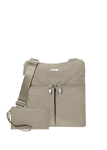Baggallini Horizon Lightweight Crossbody Bag â€“Multi-Pocketed, Water Resistant Travel Purse with Removable Wristlet
