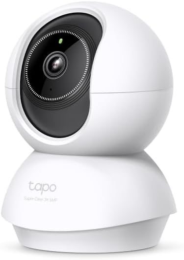 Tapo C230 3K 5MP Indoor Camera, Smart AI Detections - Person Pet Baby Cry, Pan/Tilt 360° View, Security Carmera No Monthly Fee, Enhanced Night Vision, Two-way Audio, Works with Alexa & Google