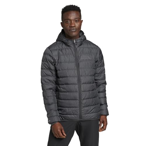 Eddie Bauer Men's CirrusLiite Down Hooded Jacket, Dk Smoke Htr, Large, Tall