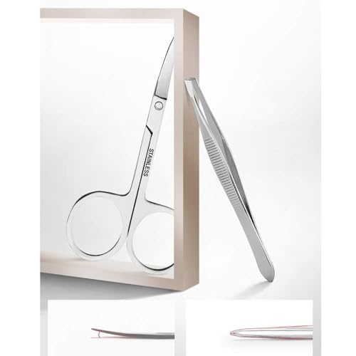 Nail Clippers and Beauty Tool Portable Set, 21Pcs Stainless Steel Manicure Kit Professional Nail Clippers Kit Pedicure Care Tools Grooming Tools with PU Leather Case for Men Women Travel&Home (Brown)