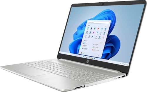 HP 15s 15.6" HD Business Laptop (4-Core Intel Celeron N4120, 4GB RAM, 256GB SSD, Intel UHD 600, WiFi, Bluetooth, Webcam, FreeDos) w/DKZ Hub USB Port Expander