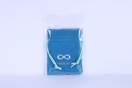 INFINIONLY Women's / Girls' Necklace Pendant 925 Sterling Silver Necklace Infinity Symbol Necklace Inlaid Mini Heart Adjustable Chain