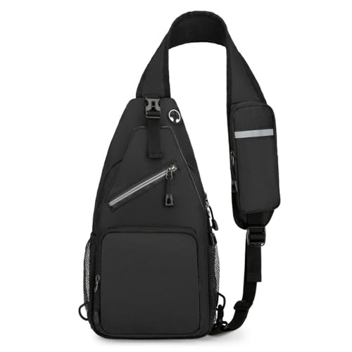 JZS Sling Bag for Women Men:Small Crossbody Sling Backpack - Mini Shoulder Bag Anti Thief Chest Bag for Hiking