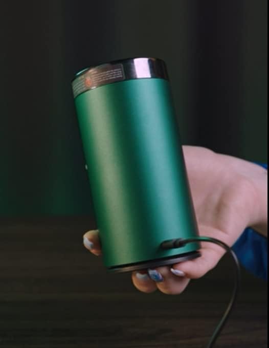 Green Lion Smart Bakhour Rechargeable Electric Car Incense Burner, USB-C Portable Mini Burner, Aluminum Alloy Design, Strong Power for Fast Burning, Long-Lasting Fragrance - Green
