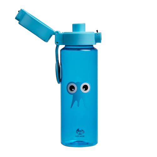 Tinc Water Bottle 17. 5oz | Kids Water Bottle for School | Flip and Clip Lockable Leak-Proof Water Bottle with BPA free Plastic - Blue