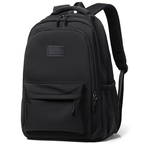 Qiccijoo Travel Laptop Backpack Computer Backpack for Women Men Business Work Backpack Durable Anti Theft College School Computer Bag Fits 17 Inch Notebook & Laptop(Black)