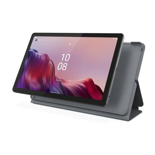 Lenovo Tab M9 Tablet, 9 Inch HD, MediaTek Helio G80, 3 GB RAM, 32 GB Expandable to 2 TB, 2 Speakers, WiFi  Bluetooth 5.1, Android 12 Case and Film, Grey