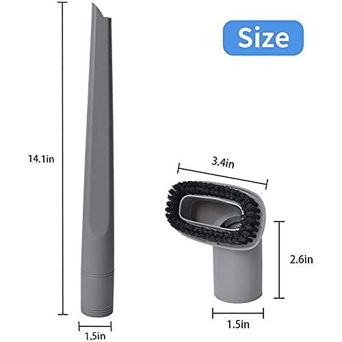 S YTALAND 2 Pack Crevice Tool and DUST Brush Compatible with Shark Navigator Lift-Away Vacuum Cleaner Models NV350, NV352, NV355, UV440, Replace Part # 112FFJ