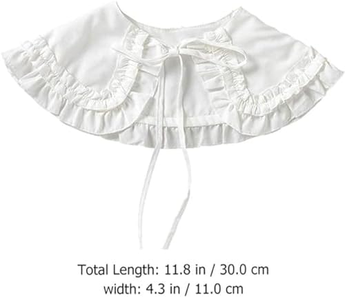 Excefore Women False Collar Casual Decorative Fake Shirt Collar Sweater Dress Collar Choker Blouse Collar Lolita Big Shawl False Collar for Women Girls White