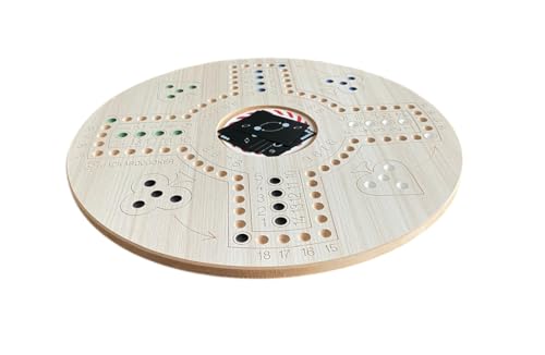 JackarooJoker Wooden Board Game Set, 51 cm Double-Sided Board, 4-6 Players, with Carrying Bag