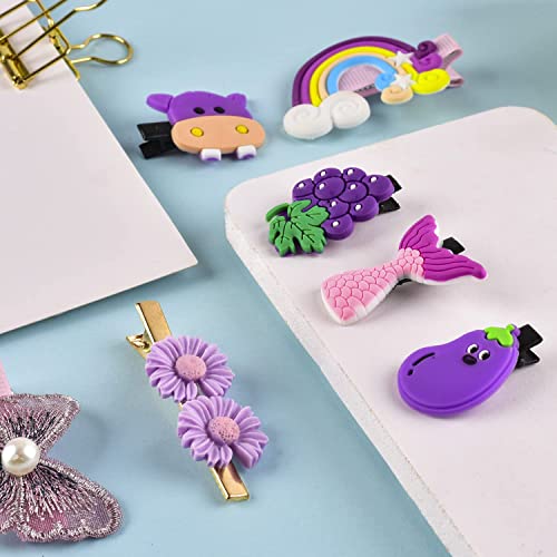 LIENJAER Baby Hair Clips, Hair Pin, Barrettes for Girls, Toddler Girls Hair Accessories, Kids Hair Clips for Styling, Flower Rainbow Candy Fruits Butterfly Cute Hair Clips for Girls 42 Pieces