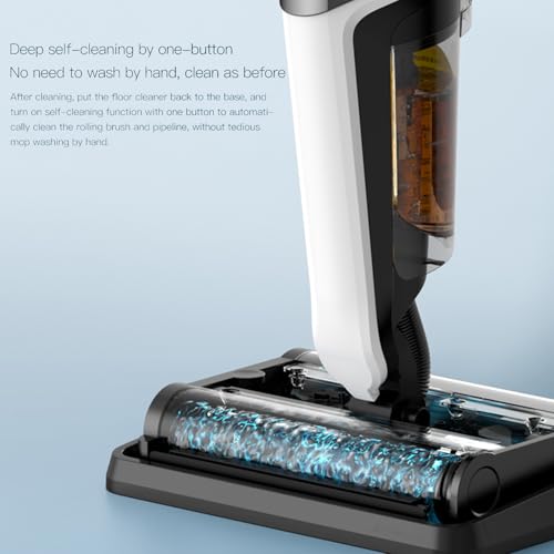 Deerma VX20 Wet & Dry Vacuum Cleaner, Wet and Dry Vacuum Cleaner with Double Roller Brush Head, 500ml Water Tank IPX4 Waterproof Lightweight Smart for Home Use
