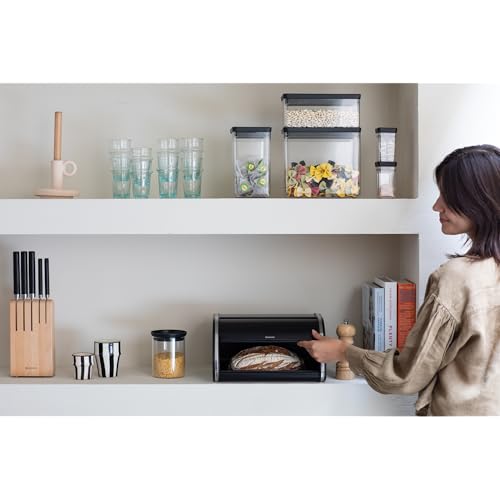 Brabantia Roll Top Bread Box, Medium - Matte Steel 348907