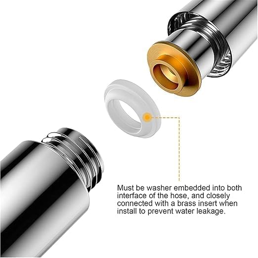 EnticeGoods Handheld Bidet Sprayer for Toilet - Bidet Sprayer Shataf Set Attachment for Toilet with Hand Shower, Hose, Holder Stainless Steel Shattaf Set with 1.75M hose