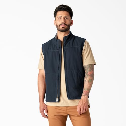 Dickies Mens Duck Canvas High Pile Fleece Lined Vest Vest