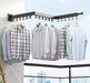 TTEDOYE Folding Clothes Hanger Wall Mount Cloth Drying Rack Retractable Home Laundry Clothesline For Balcony Bedroom Trifold Hole free clothes rack