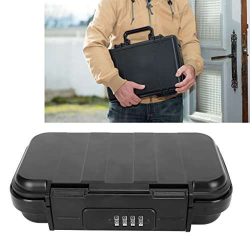 Zudoo Gun Safe Lock Box, Portable Security Case, Mini Travel Safe Box Kit with 4 Digit Password Combination Lock, Waterproof Key Lock Box for Beach Dormitories, Travel, Hotels