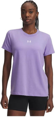 womens UA Rival Core SS Rival Core Short Sleeve T Shirt (pack of 1) - PURPLE