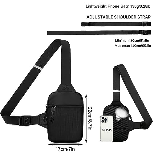 Mini Sling Bag for Men Women Small Crossbody Shoulder Backpack Fanny Packs Personal Pocket Bag Casual Phone Chest Bag