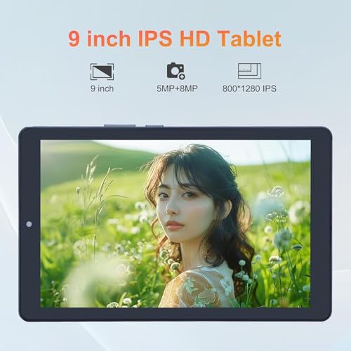 C idea 9 inch Tablet,8GB+512GB,WiFi 5G LTE, Android 12 Tablet Expandable 512GB TF 5MP+8MP Dual Camera With Case, Tablet for Adult and Teenager, CM915(Grey)