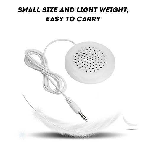 Sorandy Mini Portable Speaker, Cell Phone Speaker, 3.5mm Mini Stereo Speaker Pillow Speaker for MP3, Phone, Tablet, Laptop, Plug and Play