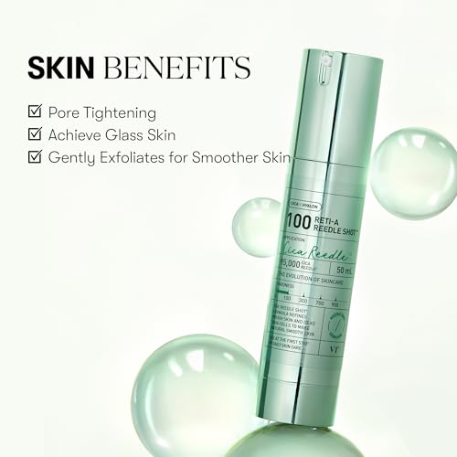 VT COSMETICS Reti-A Reedle Shot 100 | Retinol(Vitamin A) Microneedling Serum, Repairing Exosome, Ideal for Retinol Beginner, Glass Skin, Korean Skin Booster 1.69Fl Oz(50ml)