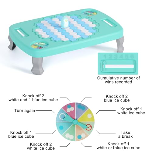 TERRIFI Penguin Ice Rescue Game, 63PCS Ice Breaker Board Game Toy, Save Penguin on Ice for Kids and Adults, Fun Family Game for Children Ages 4-8, Engaging Penguin Trap Activity